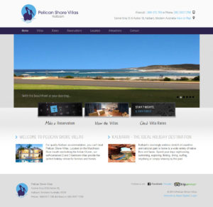 Pelican Shore Villas home page design