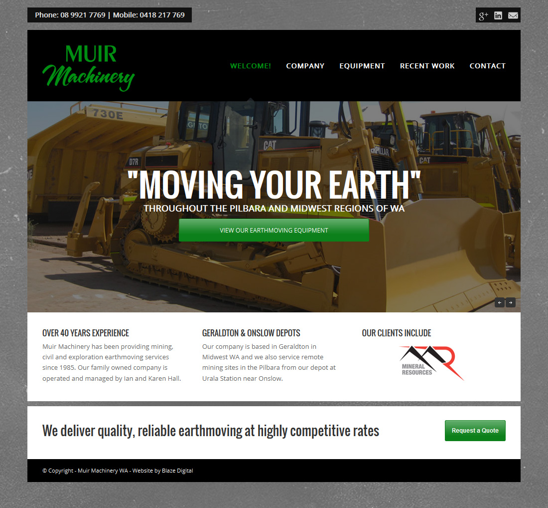 Muir Machinery home page