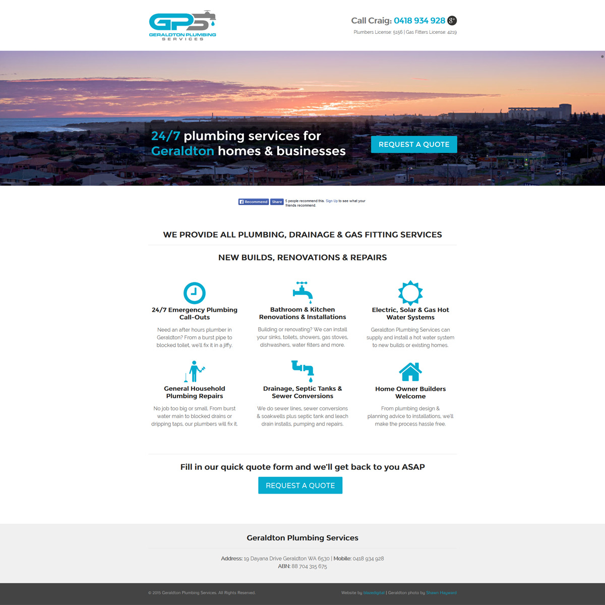 Geraldton Plumbing Services Home Page