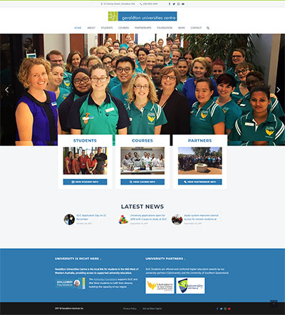 Geraldton Universities Centre web design
